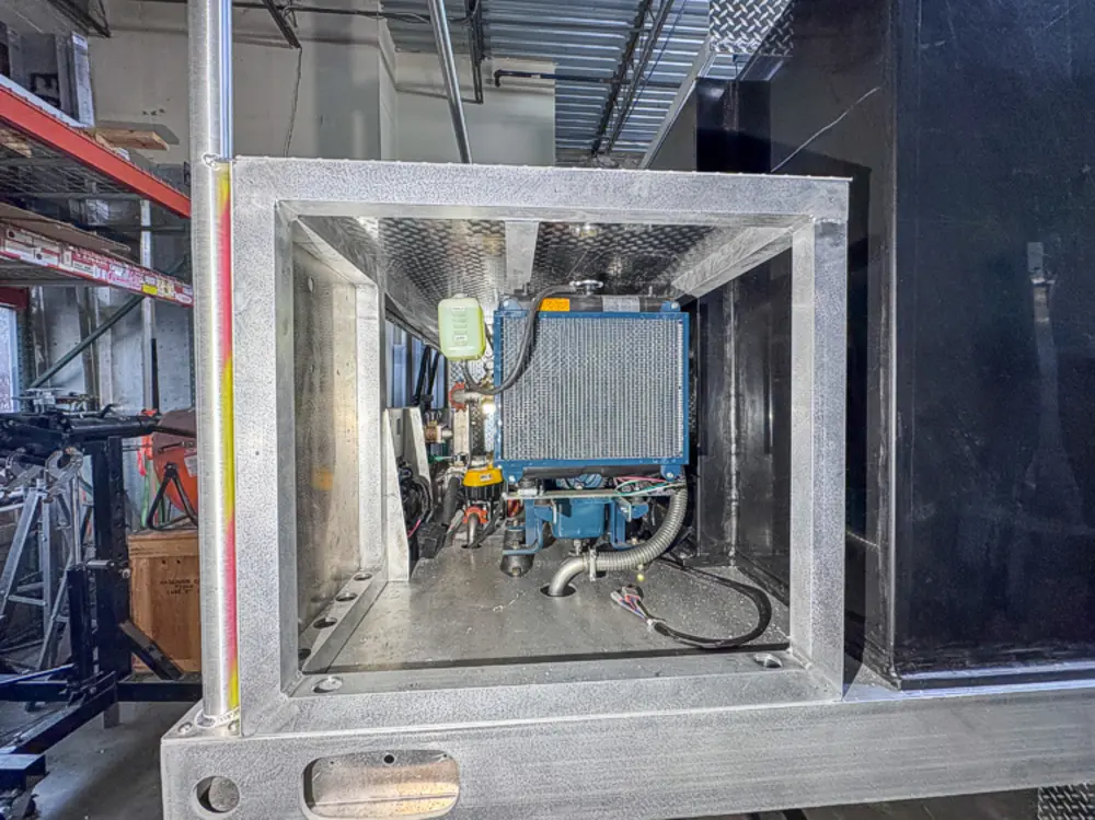 Pump and plumbing components during installation, photo 113 of 303.